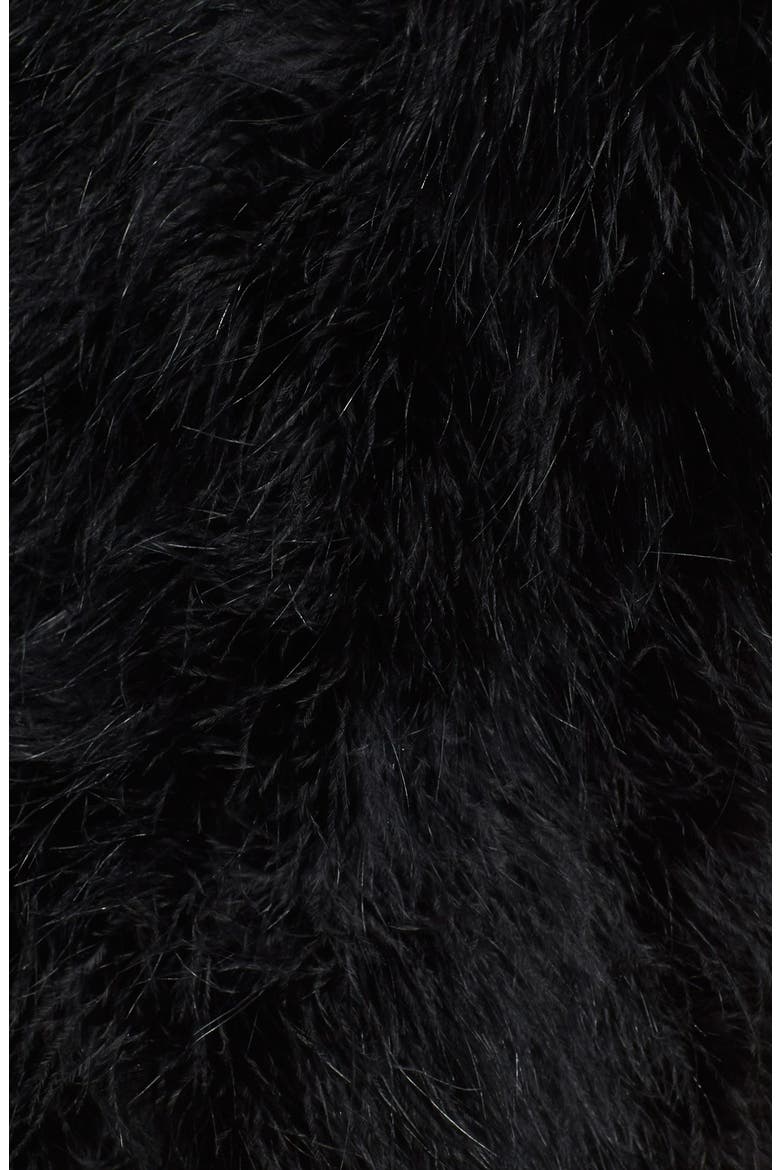 Genuine Marabou Vest, Alternate, color, BLACK