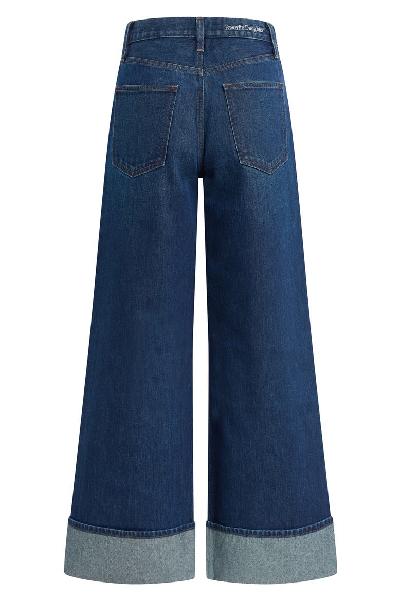 The Masha Shortie Cuffed High Waist Wide Leg Jeans, Alternate, color, BELMONT