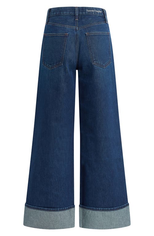 Shop Favorite Daughter The Masha Shortie Cuffed High Waist Wide Leg Jeans In Belmont