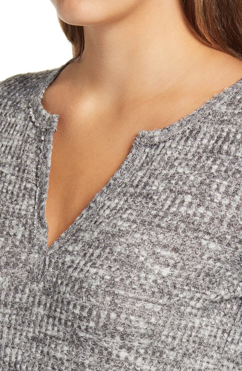 Socialite Long Sleeve Thermal Henley Top, Alternate, color,