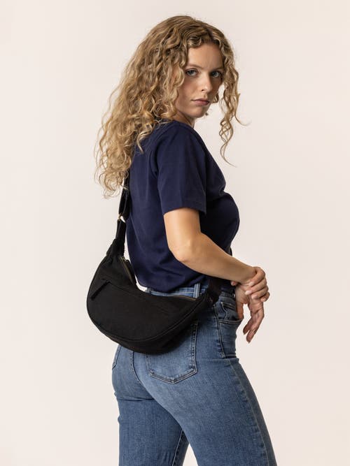 Terra Thread Organic Cotton Crossbody Bag In Black