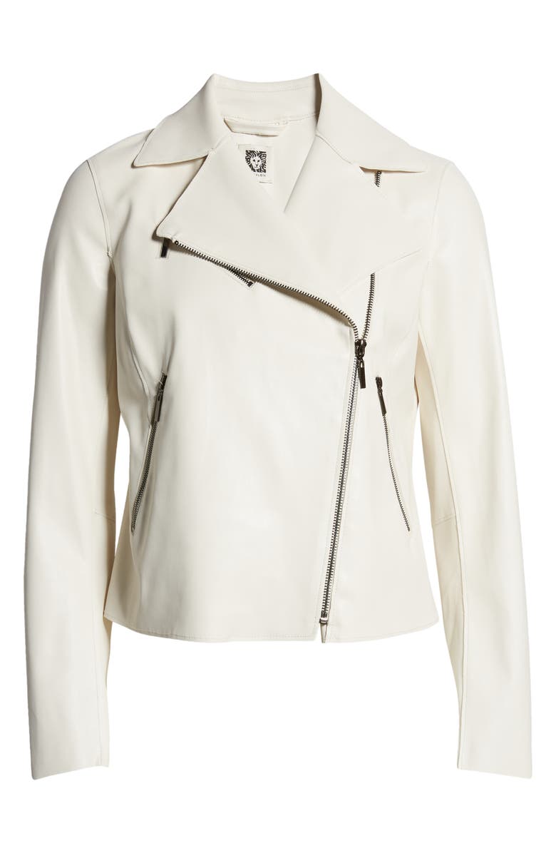 Anne Klein Faux Leather Moto Jacket, Alternate, color,