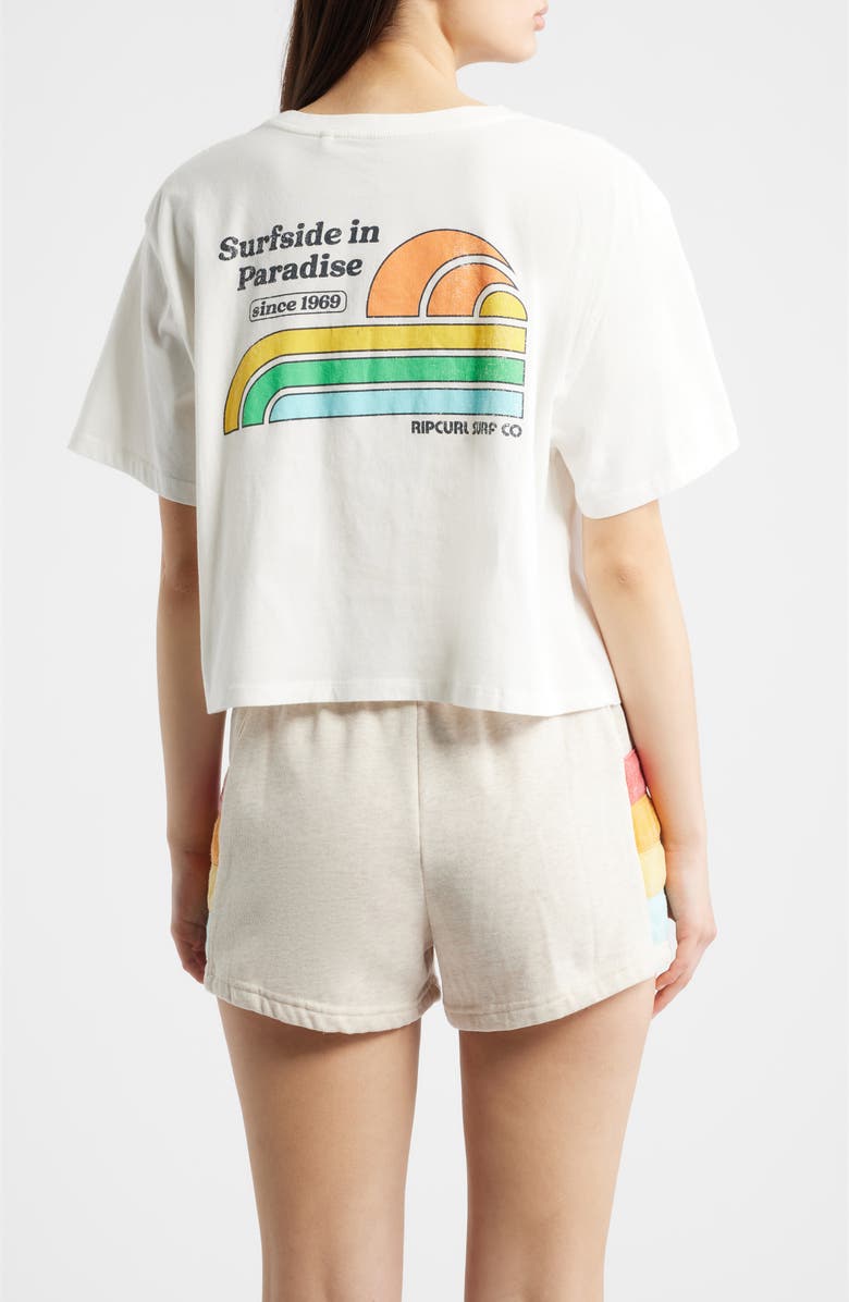 Rip Curl Surf Side Crop Graphic T-Shirt, Alternate, color, Bone