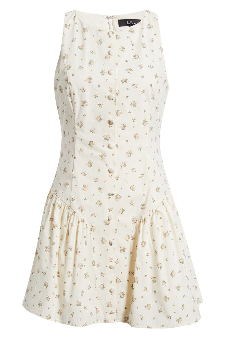 Edie Darted Fit & Flare Minidress, Alternate, color, CREAM MULTI