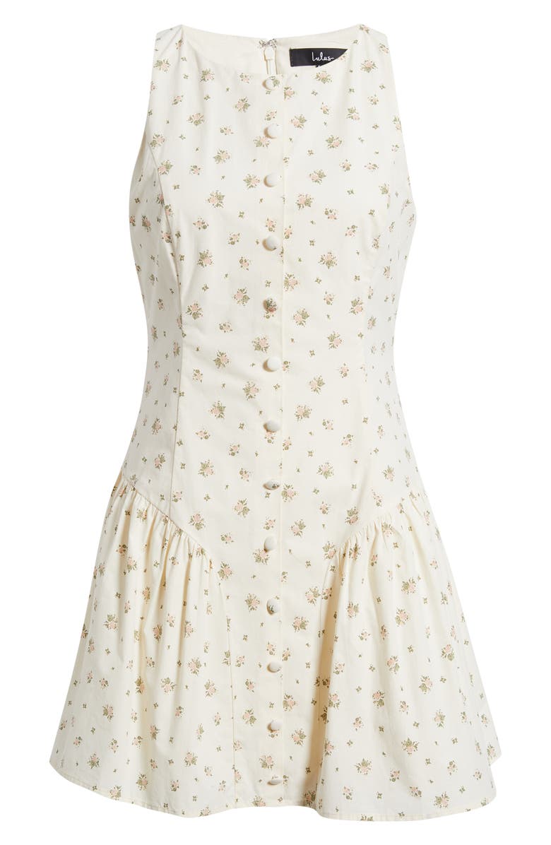 Lulus Edie Darted Fit & Flare Minidress, Alternate, color, Cream Multi