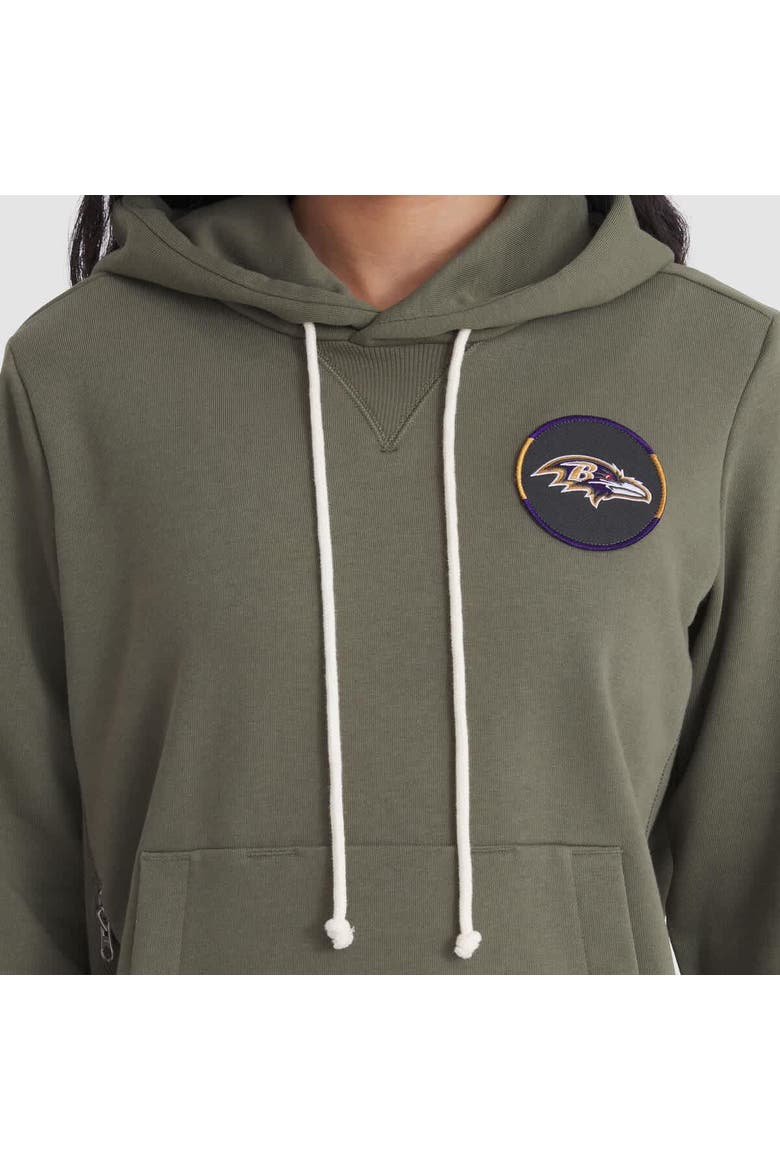 Women's Nike Olive Baltimore Ravens 2025 Salute to Service Sideline Standard Issue Dri-FIT Hoodie, Alternate, color, Olive