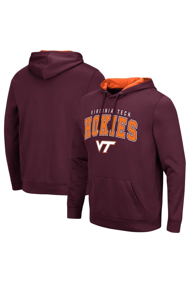 COLOSSEUM Men's Colosseum Maroon Virginia Tech Hokies Resistance Pullover Hoodie, Main, color,