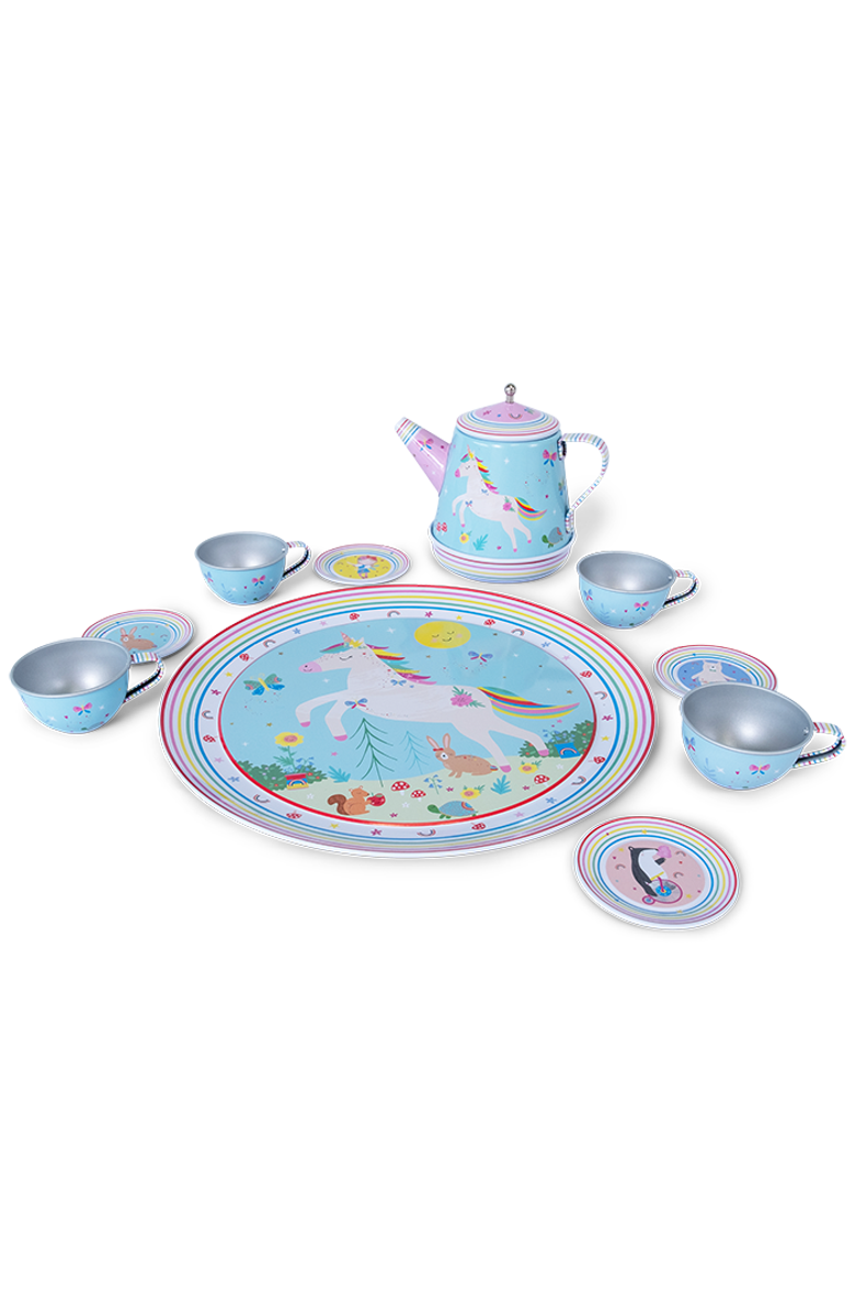 Floss & Rock 11pc Musical Tea Set in case, Alternate, color, Rainbow Fairy