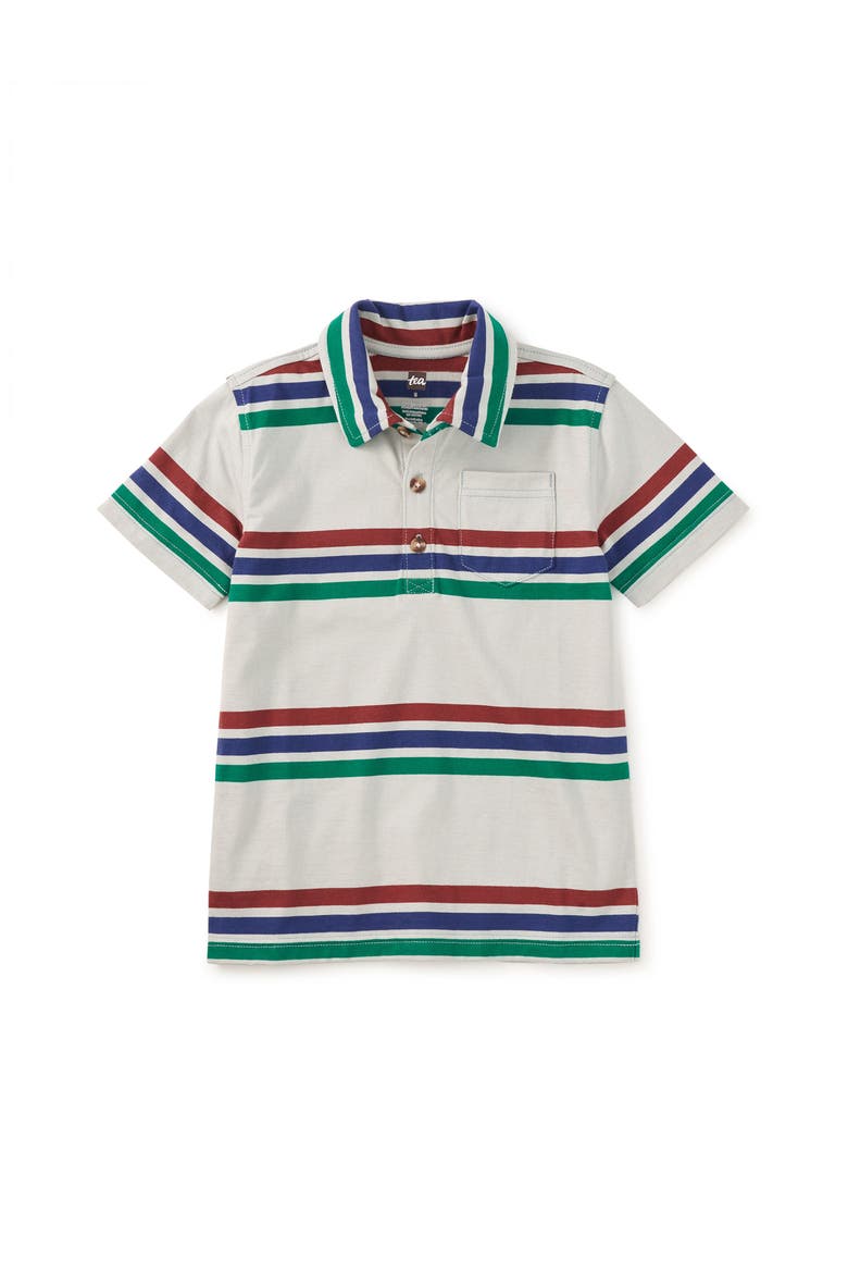 Striped Polo, Main, color, Mica