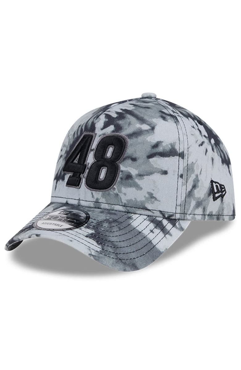 New Era Men's New Era Black Alex Bowman Victory Burnout 9FORTY Adjustable Hat, Main, color,