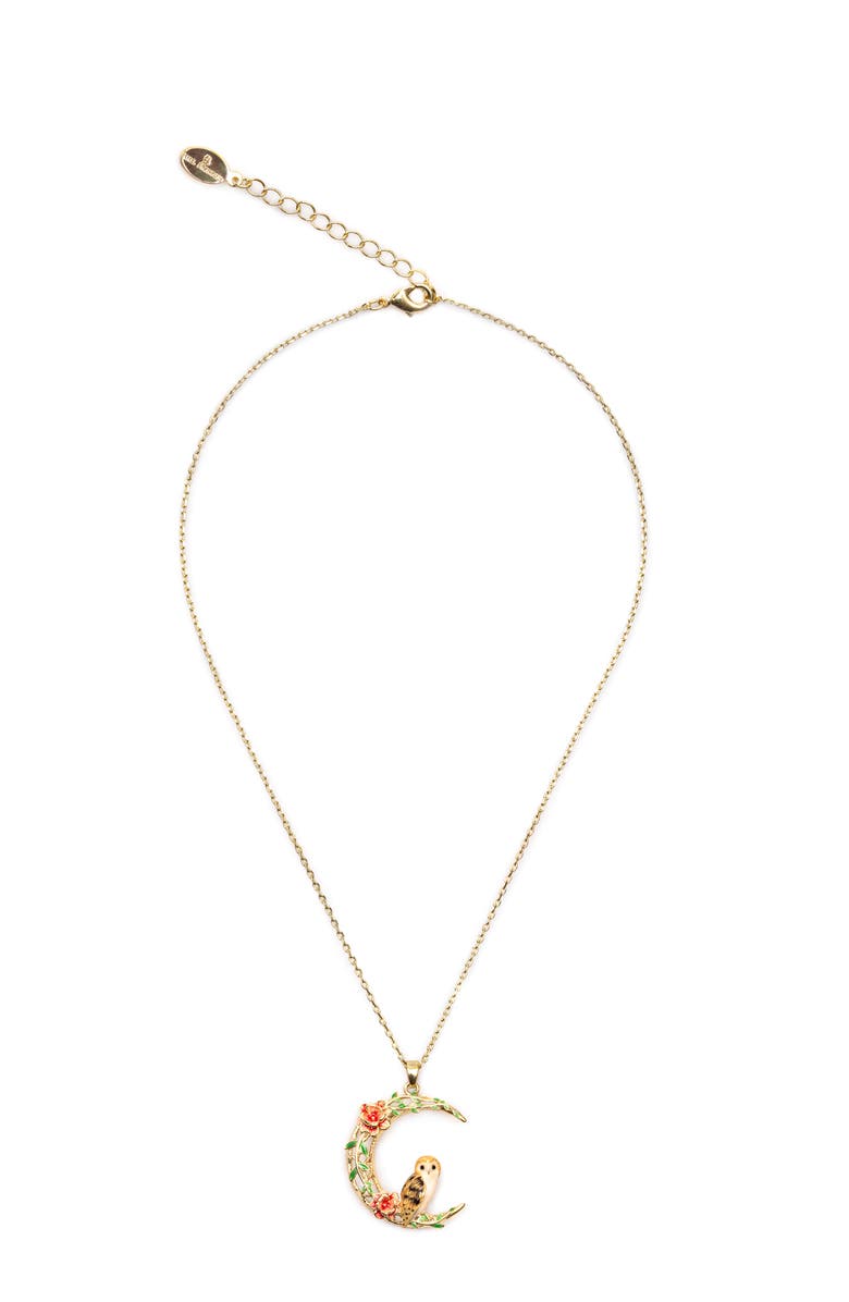 Bill Skinner Studio Owl in a Moon Pendant, Alternate, color, Owl In A Moon