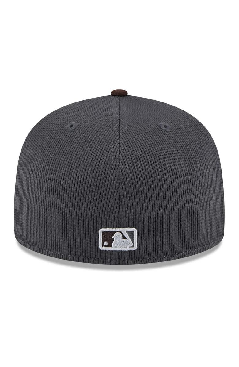 New Era Men's New Era  Gray/Brown San Diego Padres 2025 Batting Practice 59FIFTY Fitted Hat, Alternate, color, 