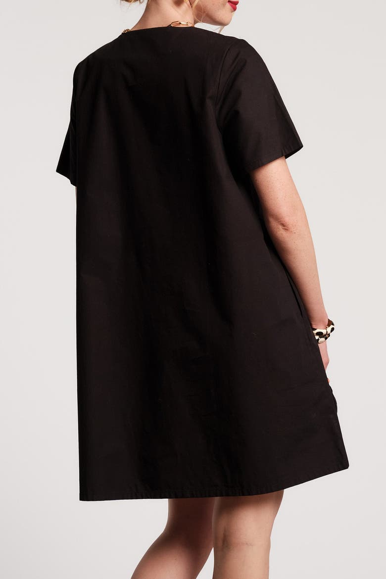 Schooner Dress Flowers, Alternate, color, Black