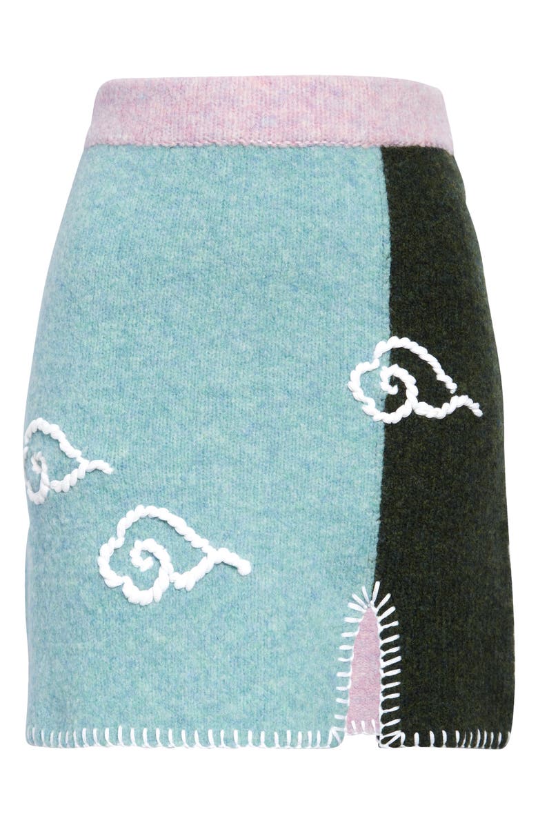 YanYan Women's Cloud Colorblock Knit Wool Blend Miniskirt, Main, color, 