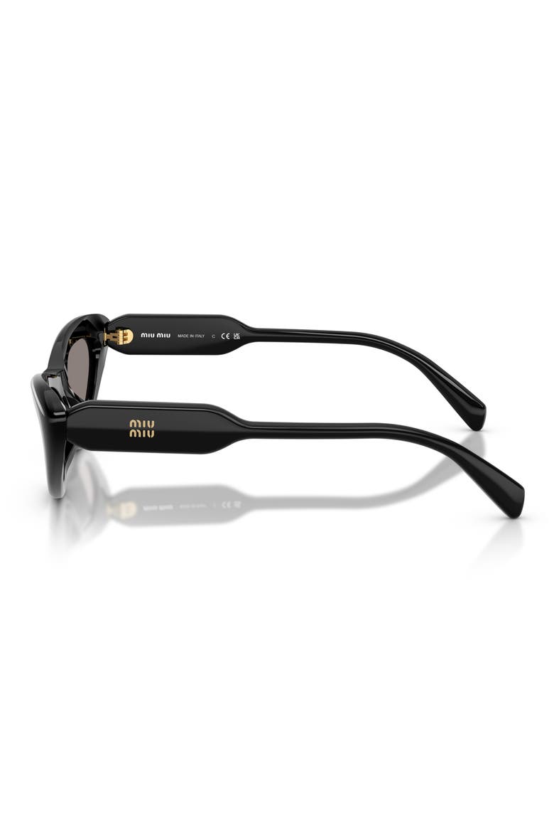 55mm Cat Eye Sunglasses, Alternate, color, BLACK / DARK GREY