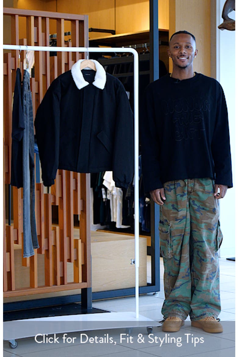 Pilot Puffer Jacket with Faux Shearling Collar video