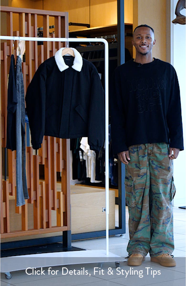 Pilot Puffer Jacket with Faux Shearling Collar, sales video thumbnail