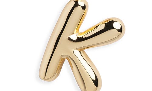 Argento Vivo Puffy K Initial Pendant Necklace In Gold