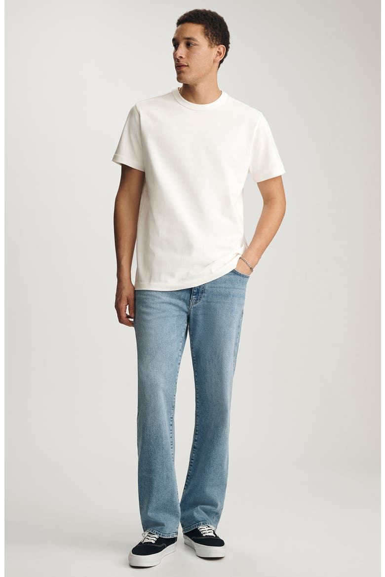 Antique White Cotton Crewneck T-Shirt, Alternate, color, ANTIQUE WHITE