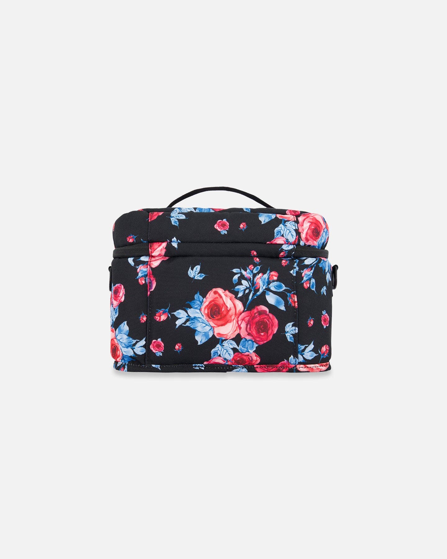 Deux par Deux Girl's Lunch Box Black Printed Roses, Alternate, color, 