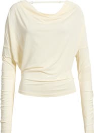 Helmut Lang Long Sleeve Cowl Back Top