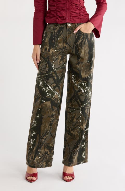 Raiders Mid Waist Straight Leg Jeans