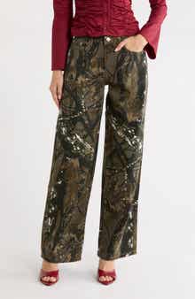 Raiders Mid Waist Straight Leg Jeans