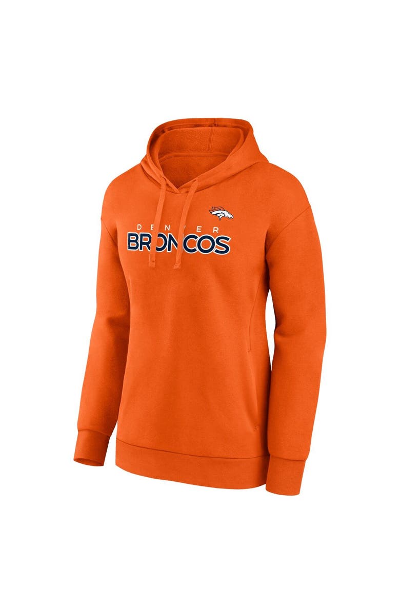 FANATICS Women's Fanatics Branded Orange Denver Broncos Iconic Cotton Fleece Checklist Pullover Hoodie, Alternate, color, Orange