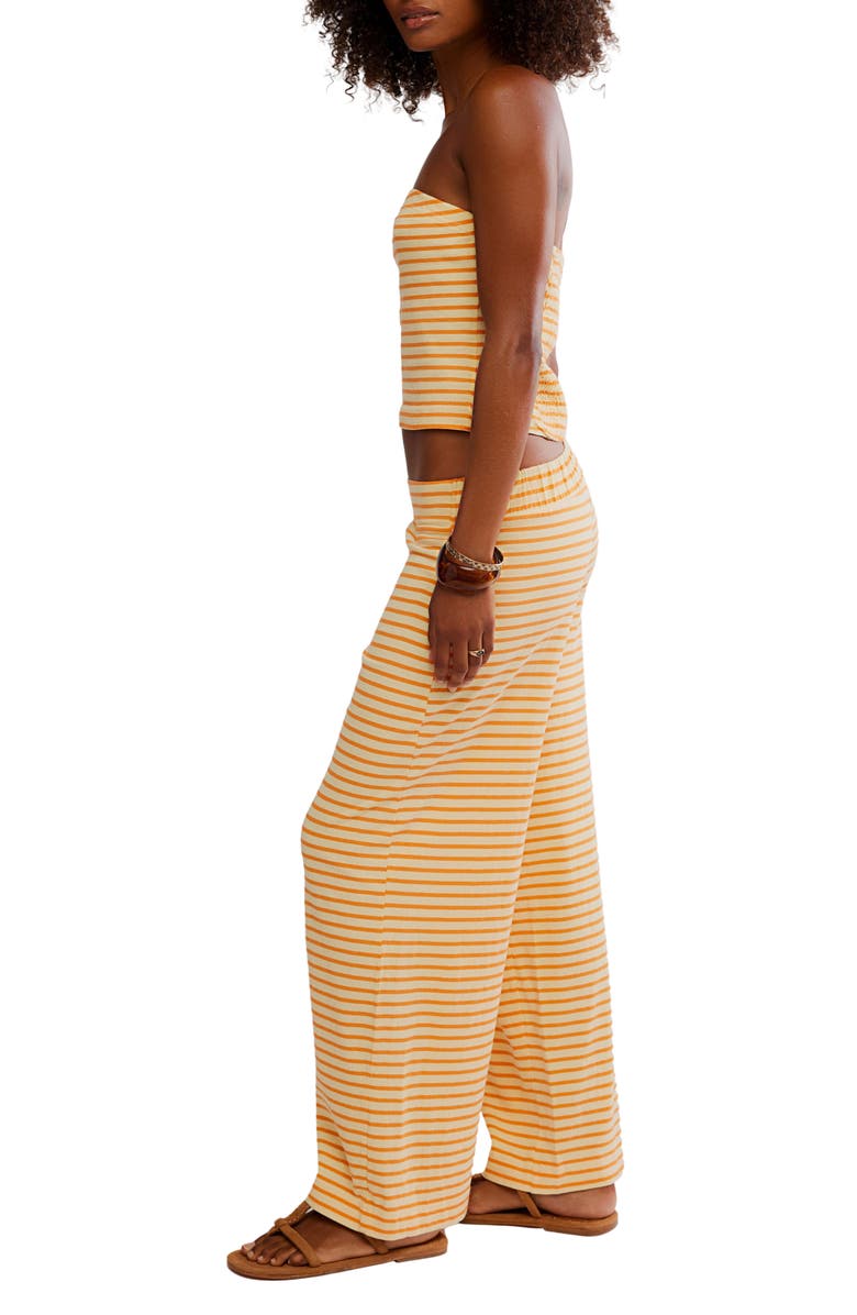 Free People Sailor Tube Top & Wide Leg Pants Set, Alternate, color, Papaya Combo