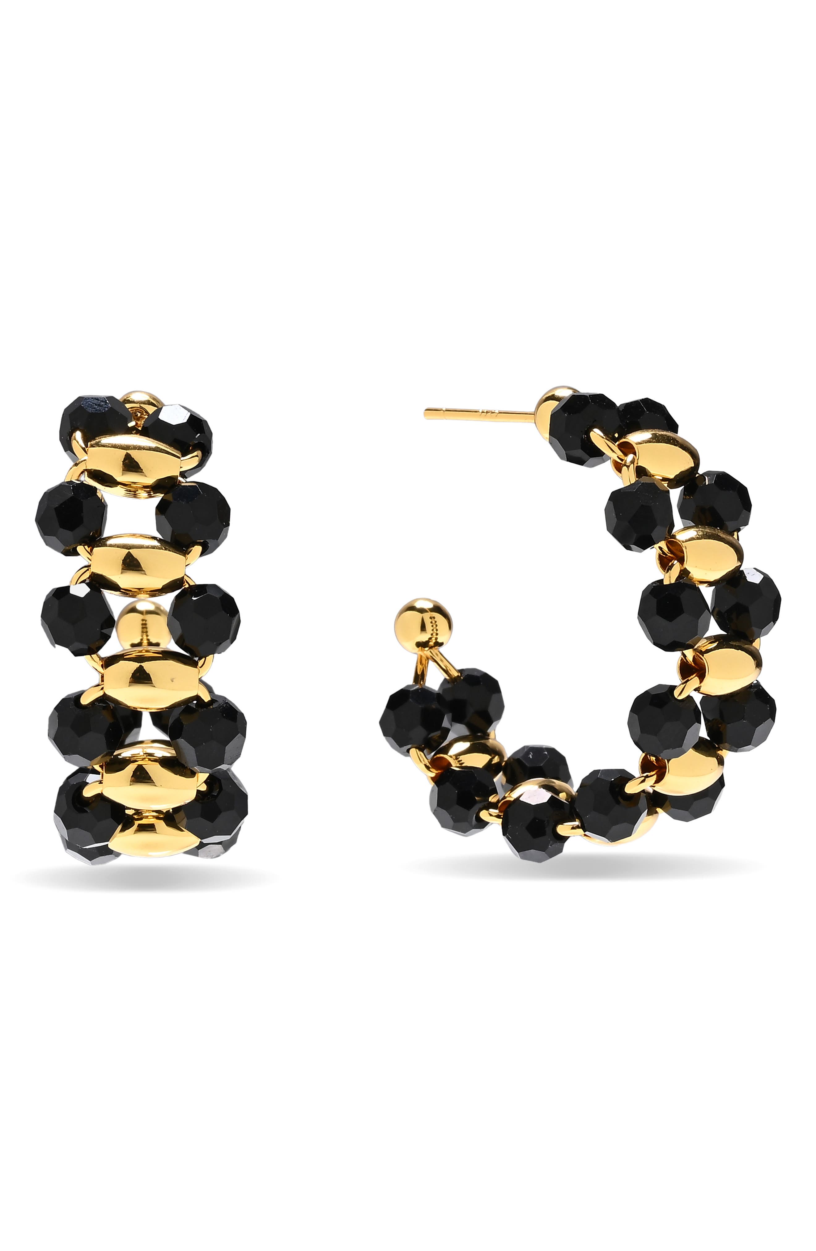 Ada Beaded Hoop Earrings