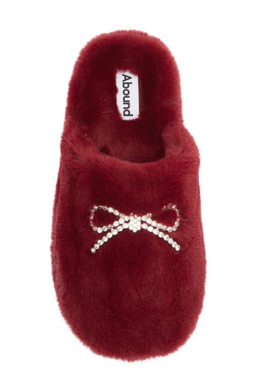 Abound Melody Faux Fur Scuff Slipper In Burgundy