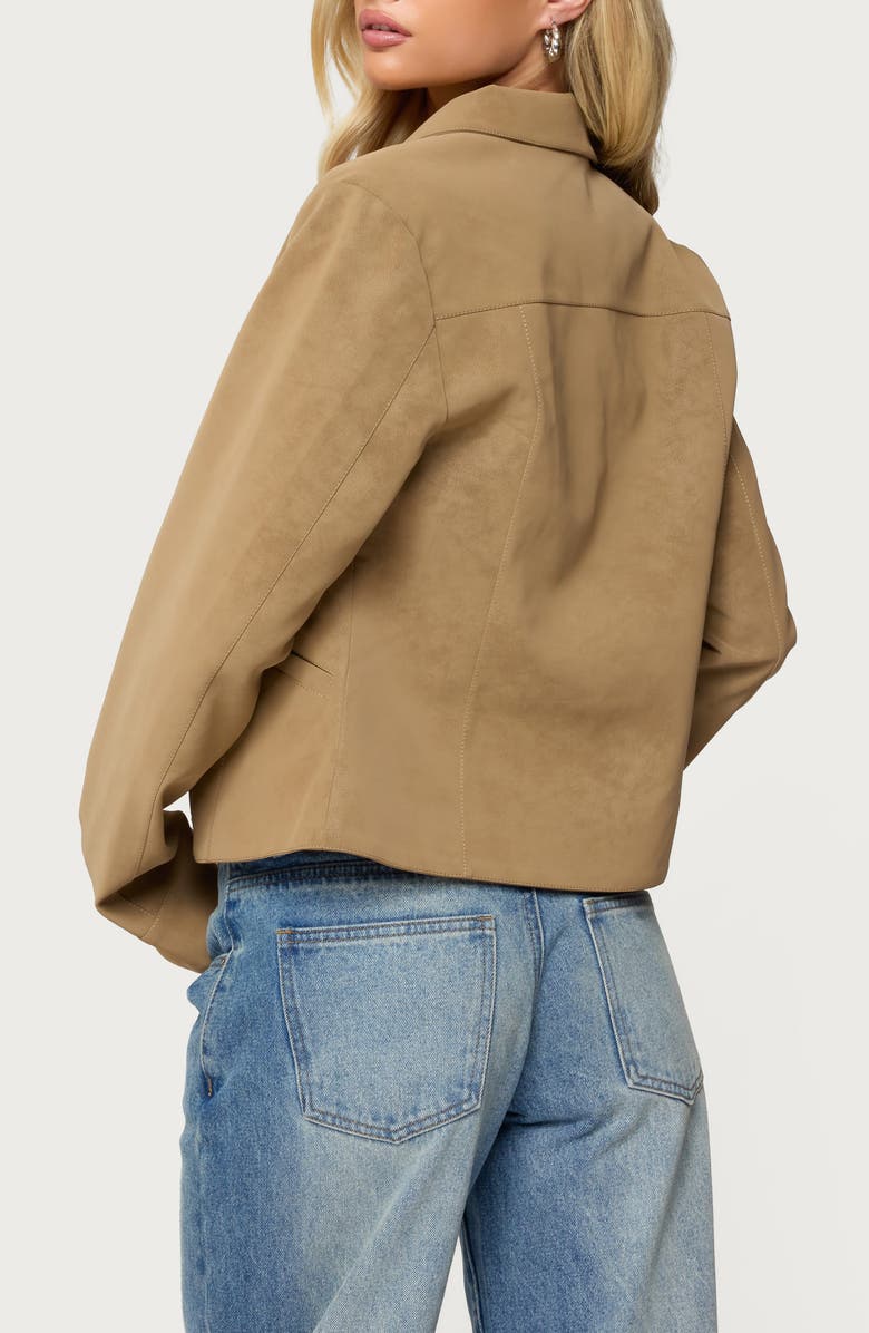 EDIKTED Cozette Faux Leather Jacket, Alternate, color, Tan