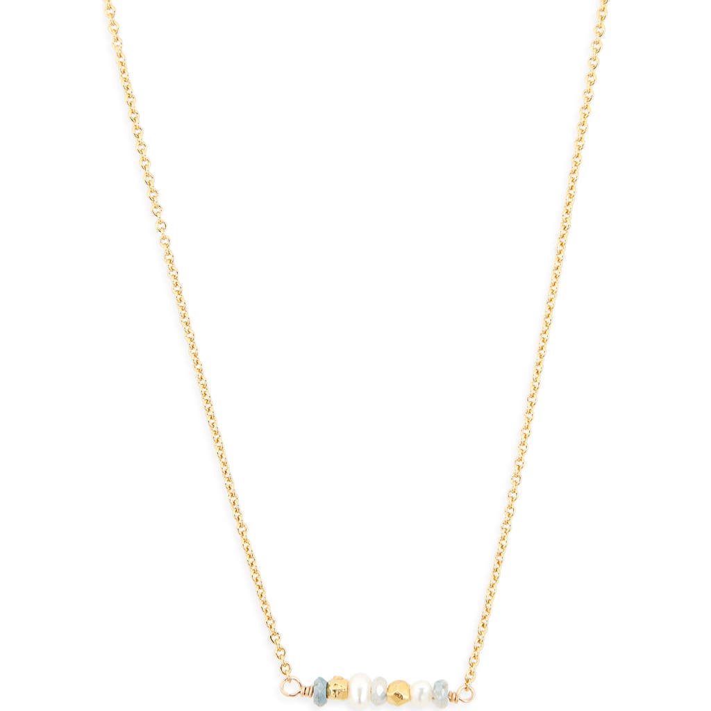 Ki-ele Luna Bar Pendant Necklace In Gold