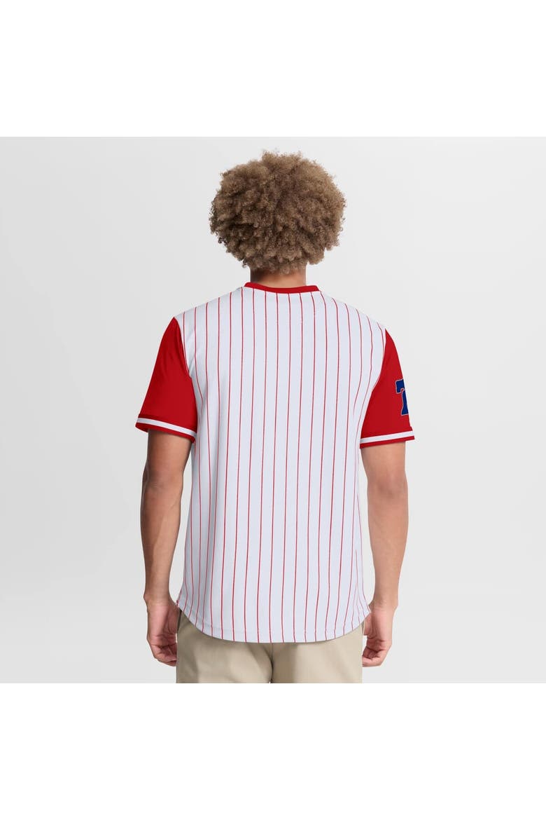 Men's Fanatics White/Red Philadelphia Phillies Pinstripe Walk Off Shirt, Alternate, color, White