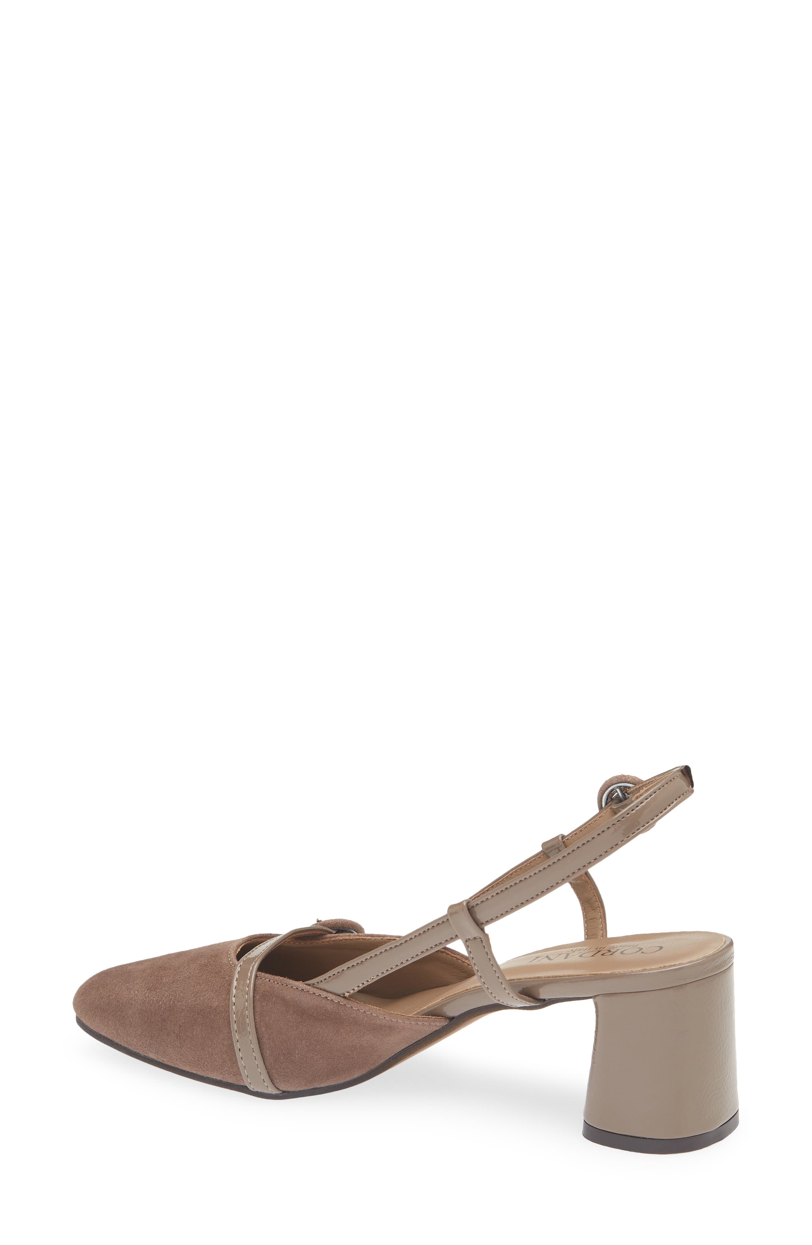 Gala Slingback Pump, Alternate, color, SUEDE/ PATENT TALPA
