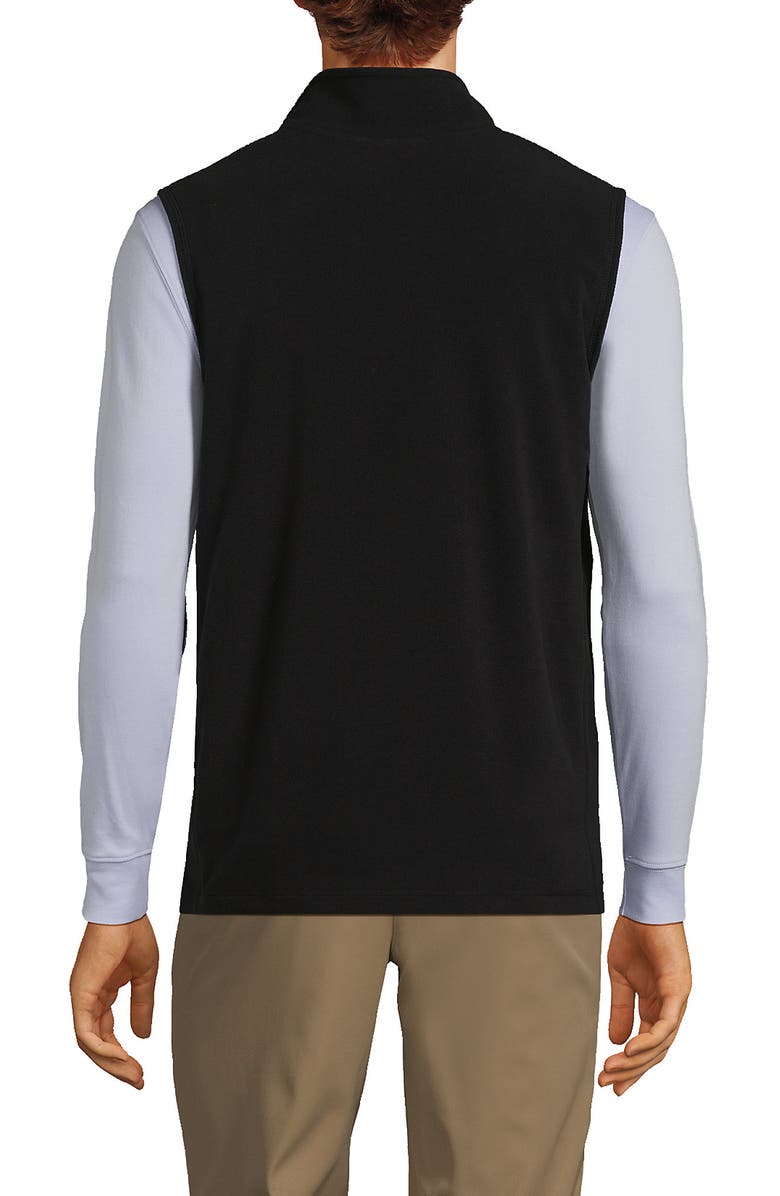 Lands' End Lightweight Fleece Vest, Alternate, color, Black