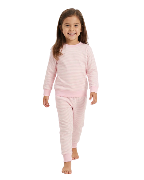 Peony Stripe Little Lounger Sweatsuit (Baby, Toddler, Little Kid)