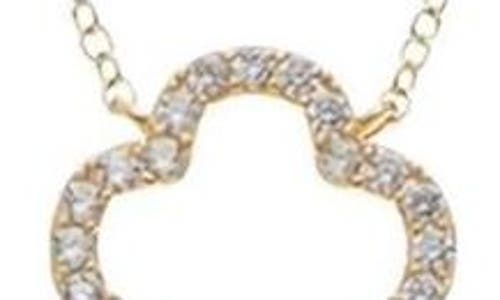 Juvell Pavé Cz Clover Pendant Necklace In Gold