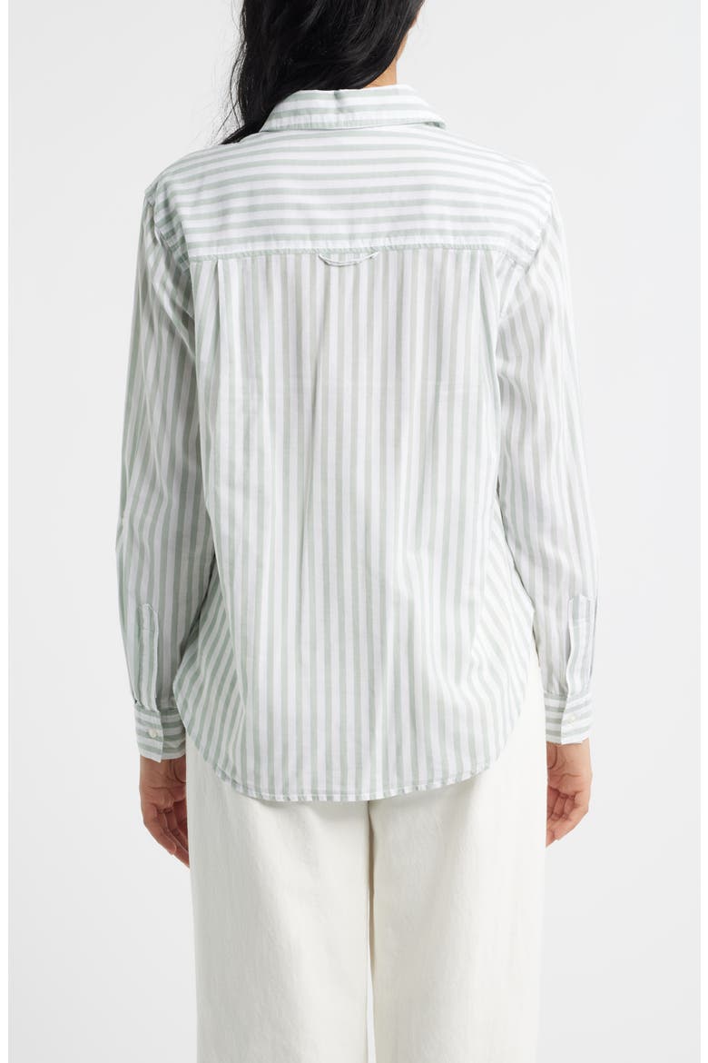 Campbell Directional Stripe Long Sleeve Cotton Blend Button-Up Shirt, Alternate, color, MOSSY GREEN
