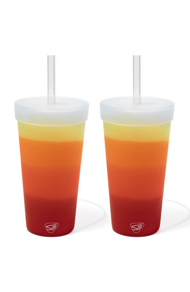 Silipint Silicone Straw Tumber 22oz 2 Pk, Main, color, Multicolored