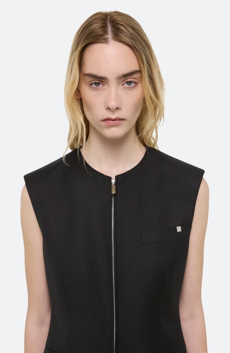 Helmut Lang Zip-Up Wool Vest, Alternate, color,