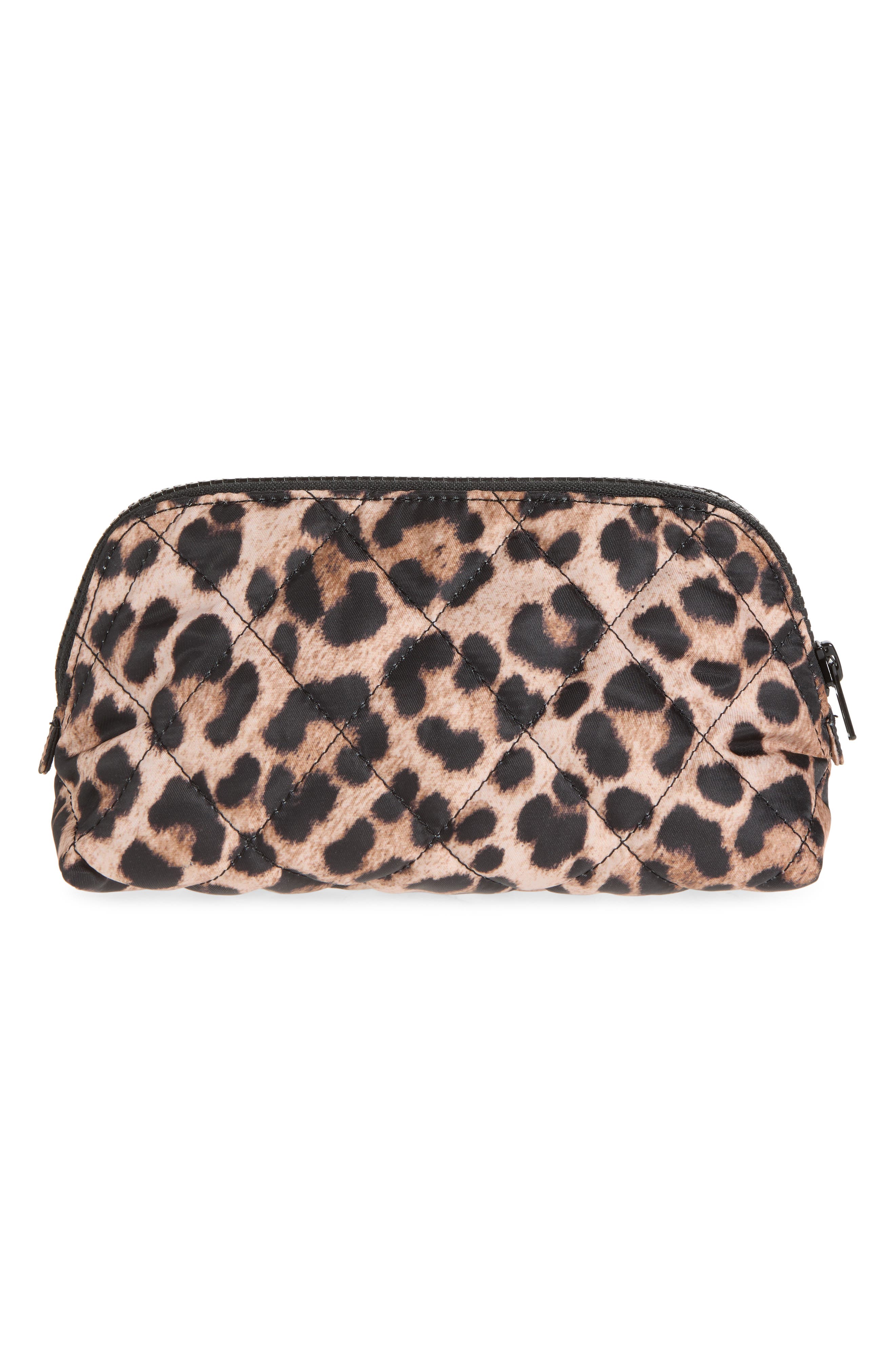 Georgette Leopard Print Cosmetic Pouch, Alternate, color, BRUSHED LEOPARD