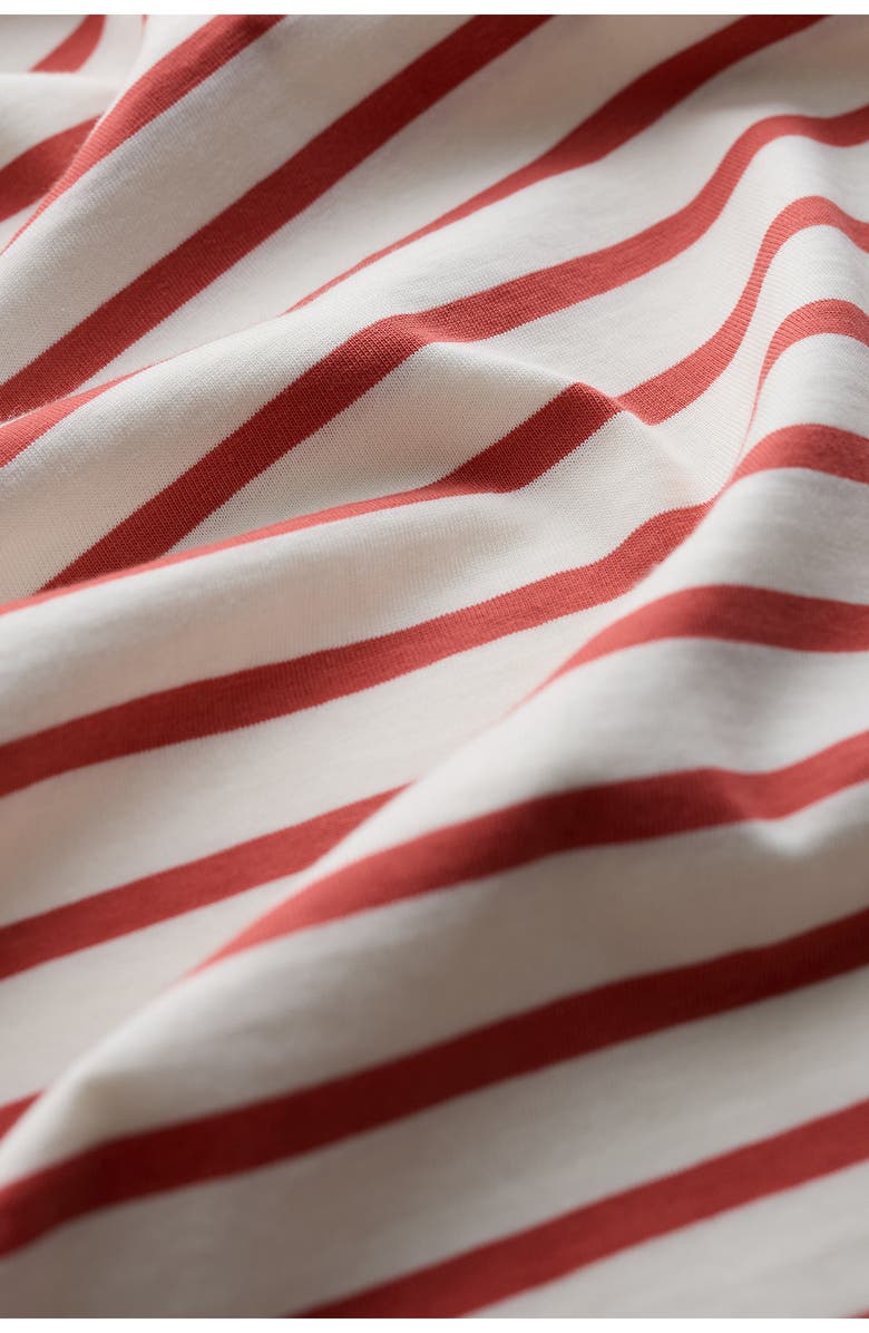 Seasalt Cornwall Sailor Stripe Organic Cotton T-Shirt, Alternate, color, Breton Carnelian
