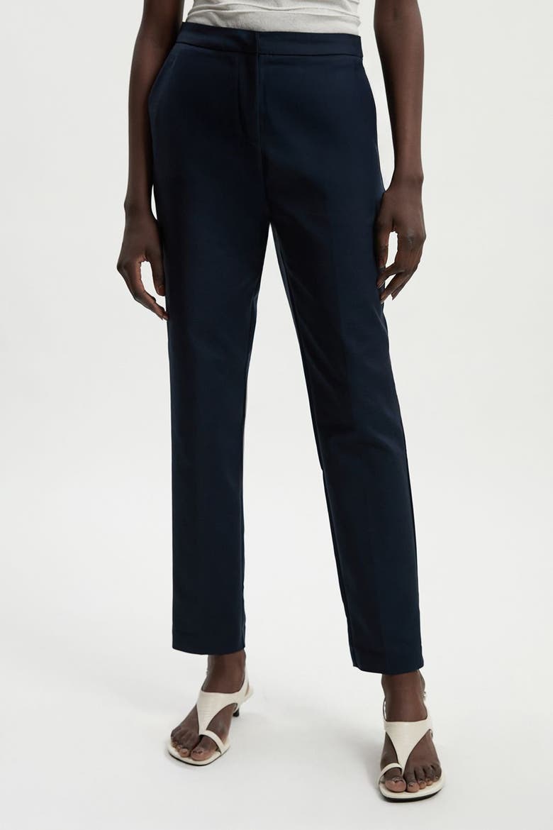 Petite Essential Techno Woven Trousers, Main, color, Navy