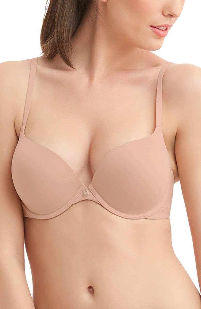 Montelle Intimates Allure Light Push-Up Bra, Main, color, Sand