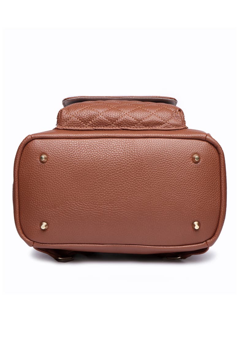 Petit Monaco Faux Leather Diaper Bag, Alternate, color, CARAMEL BROWN