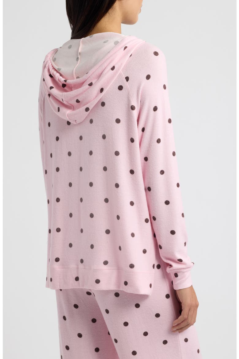 Lucy Spotted Pink Hoodie, Alternate, color, BALLET PINK