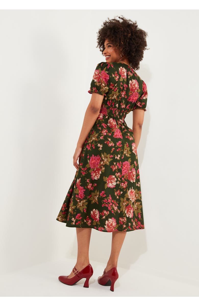 Joe Browns A-Line Button Front Midi Dress, Alternate, color, Vintage Floral