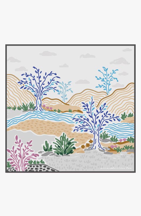 Double Sided Wool Silk Scarf In After Sunset