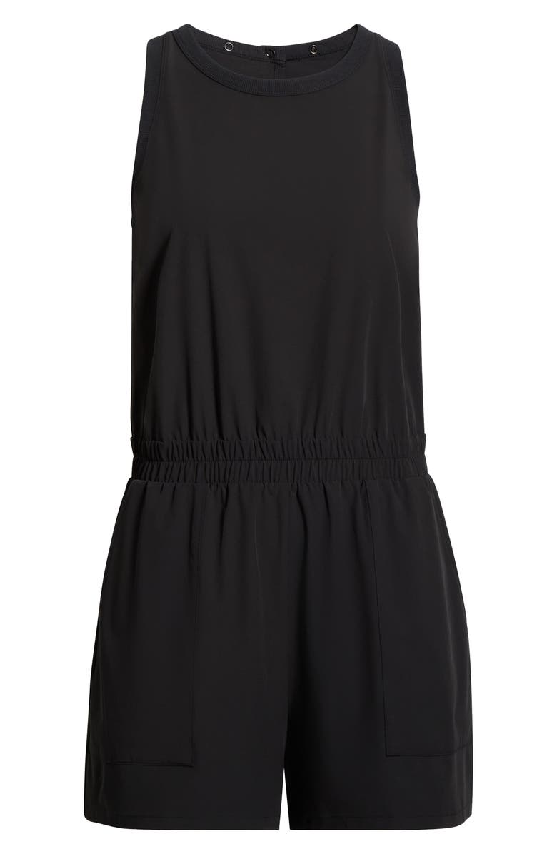 Zella Atlas Athletic Romper, Main, color, Black